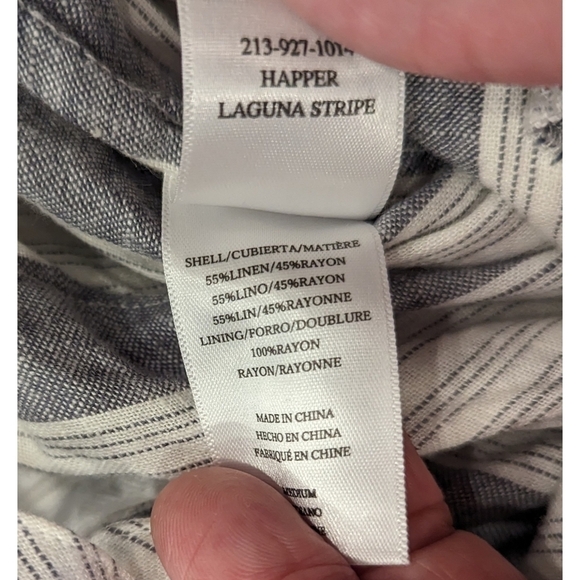 Rails Harper Linen Blend Jumpsuit in Laguna Stripe in Size Medium - Picture 8 of 9